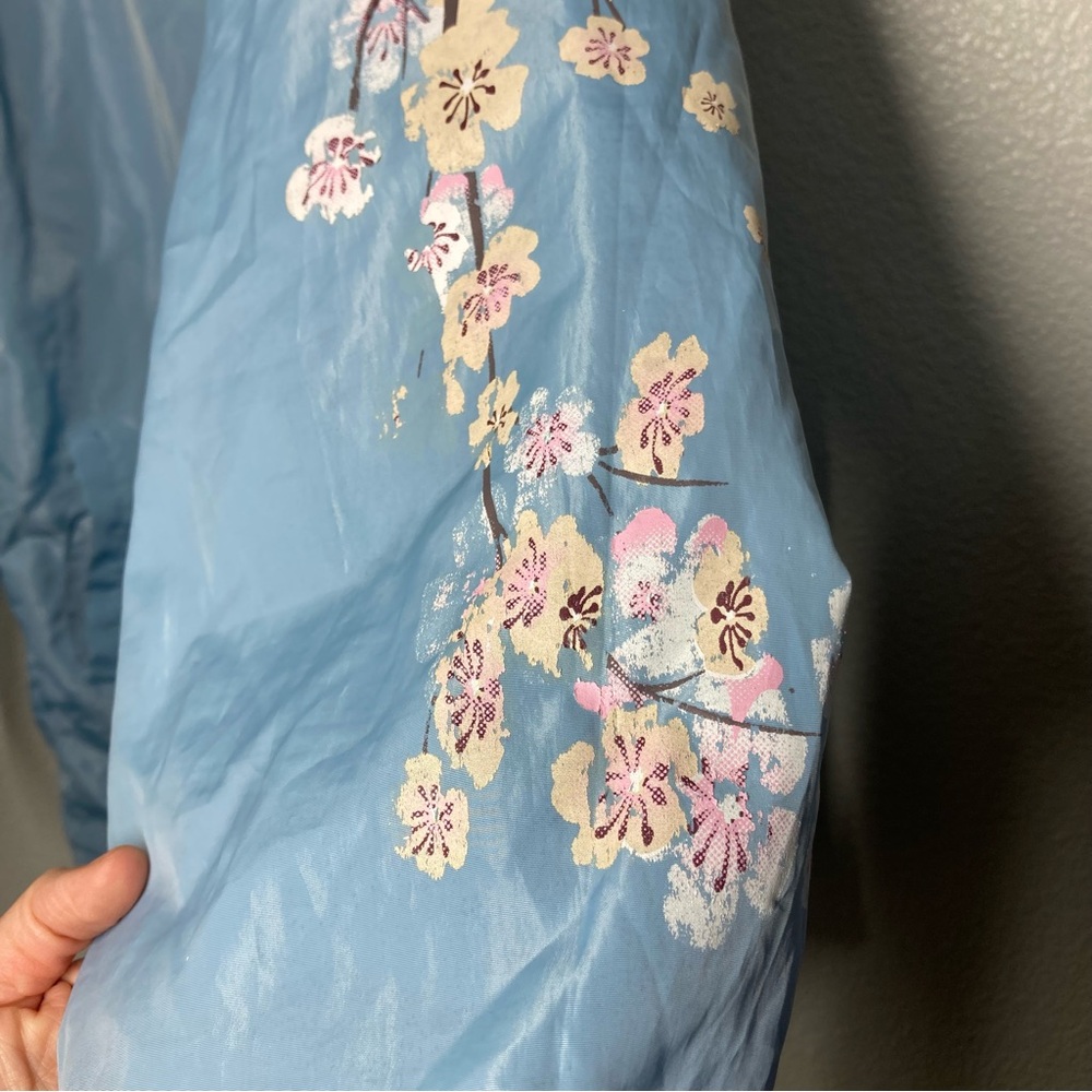 Valeza Streetwear Anime Jacket XXL Blue Pink Windbreaker Hooded Japanese - Picture 10 of 16